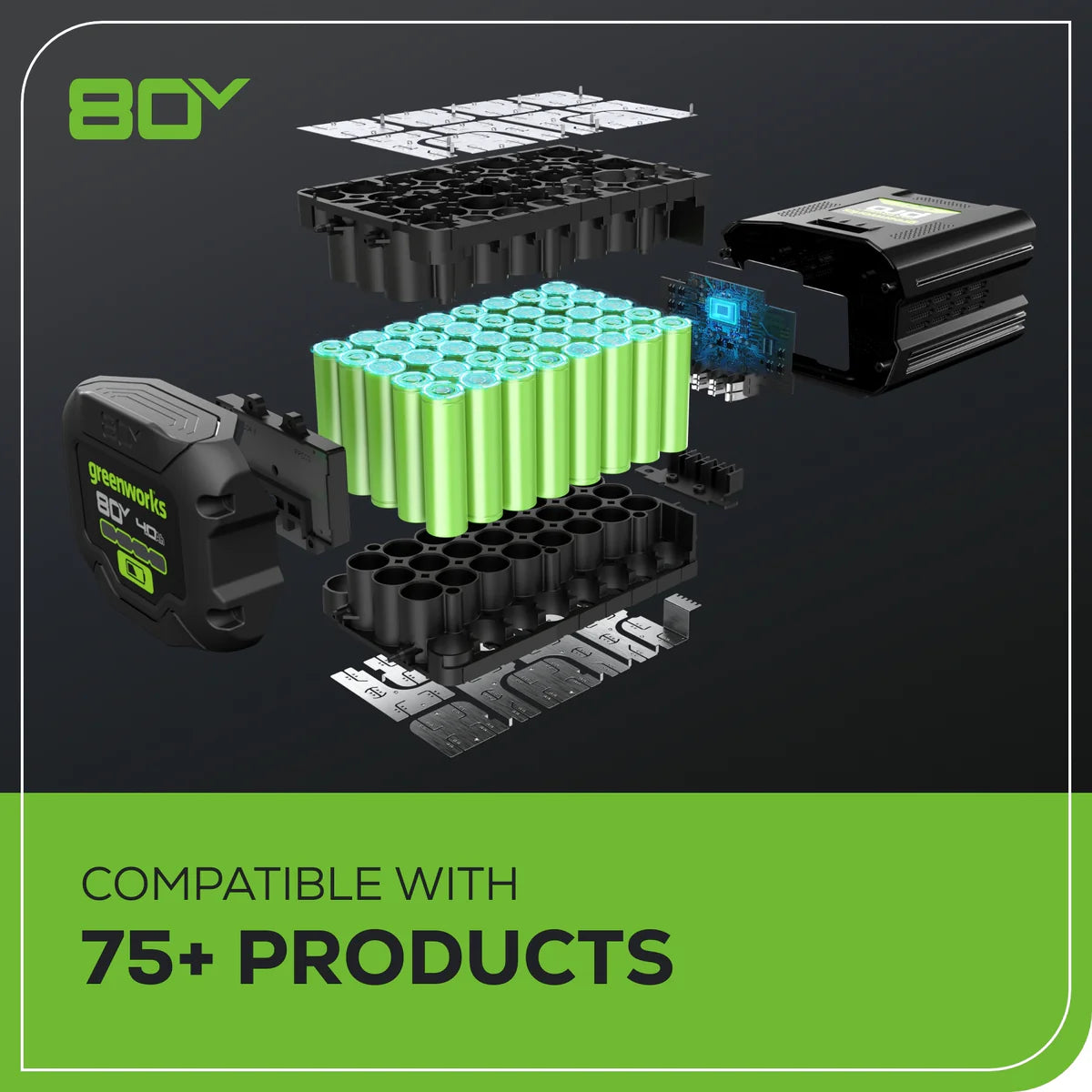Greenworks 80V 21″ Cordless Battery Brushless Self-Propelled Mower 3pc Combo Kit image 8