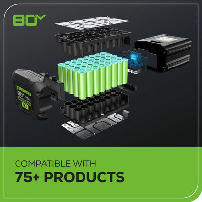 Greenworks 80V 21″ Cordless Battery Brushless Self-Propelled Mower 3pc Combo Kit image 8