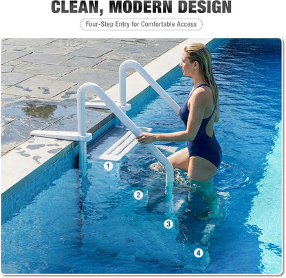 BETISEF Pool Ladder Above Ground, Heavy Duty 4Step Pool Ladder with Dual Handrails and Nonslip Steps, 500 LBS Load Capacity, for 46-58 Inch image 4