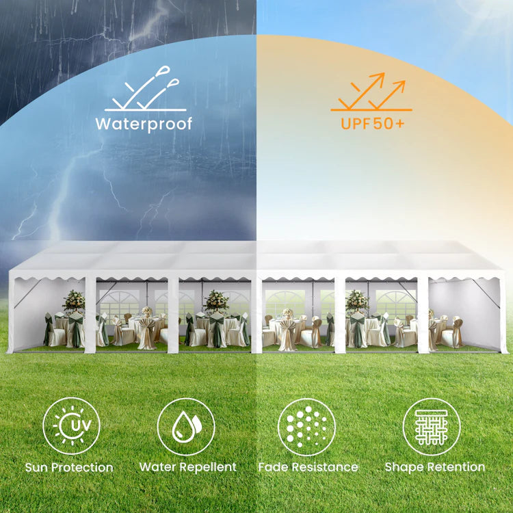 Heavy Duty Party Tent Wedding Event Shelter with Removable Sidewalls 20FT x 40FT image 4