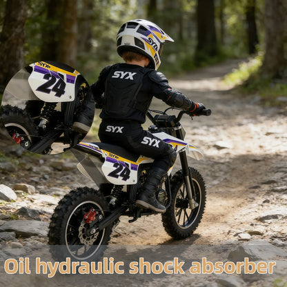 SYX MOTO MK 40cc 4 Stroke Mini Dirt Bike Pull Start Automatic Transmission Pit Bike for Kids image 7