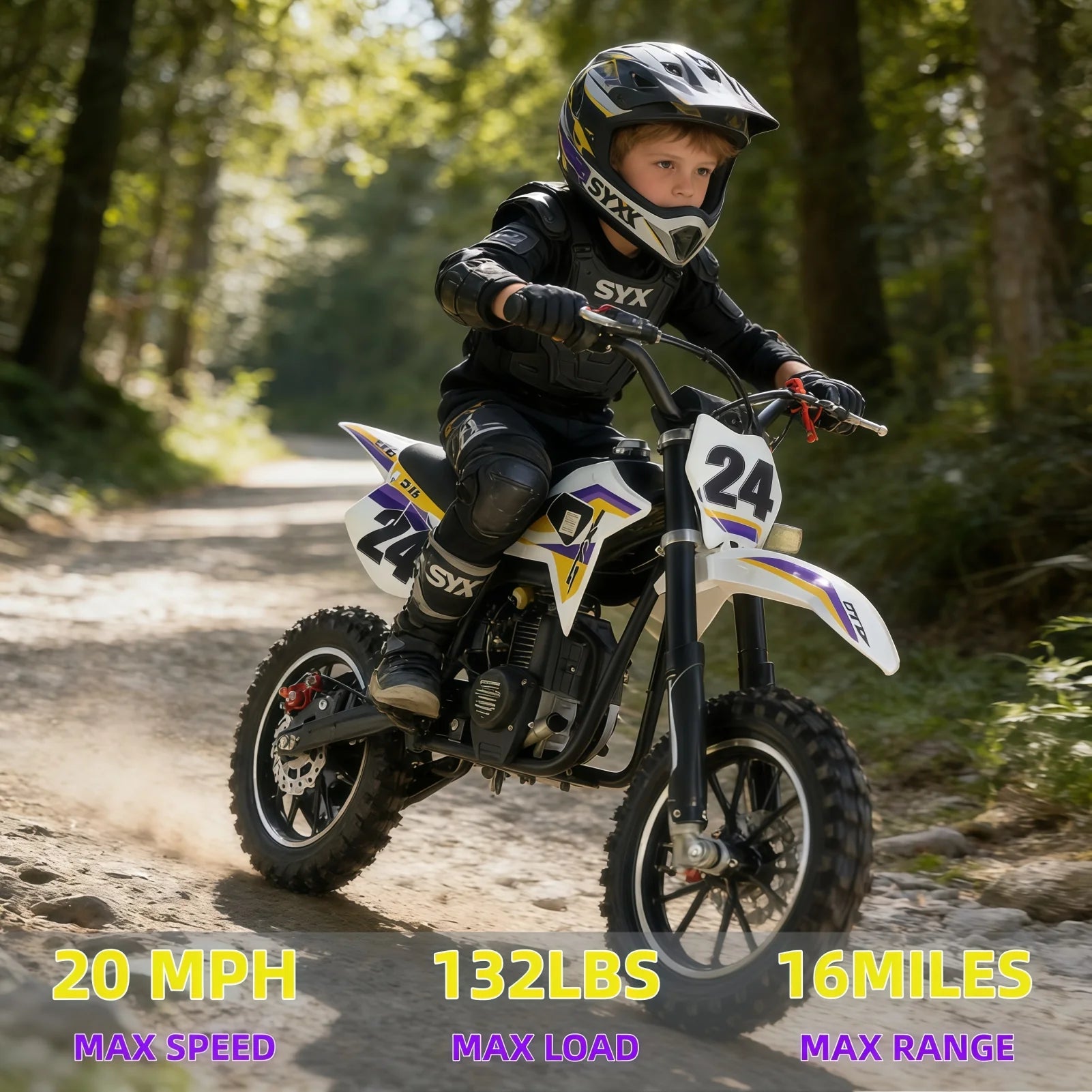 SYX MOTO MK 40cc 4 Stroke Mini Dirt Bike Pull Start Automatic Transmission Pit Bike for Kids image 8