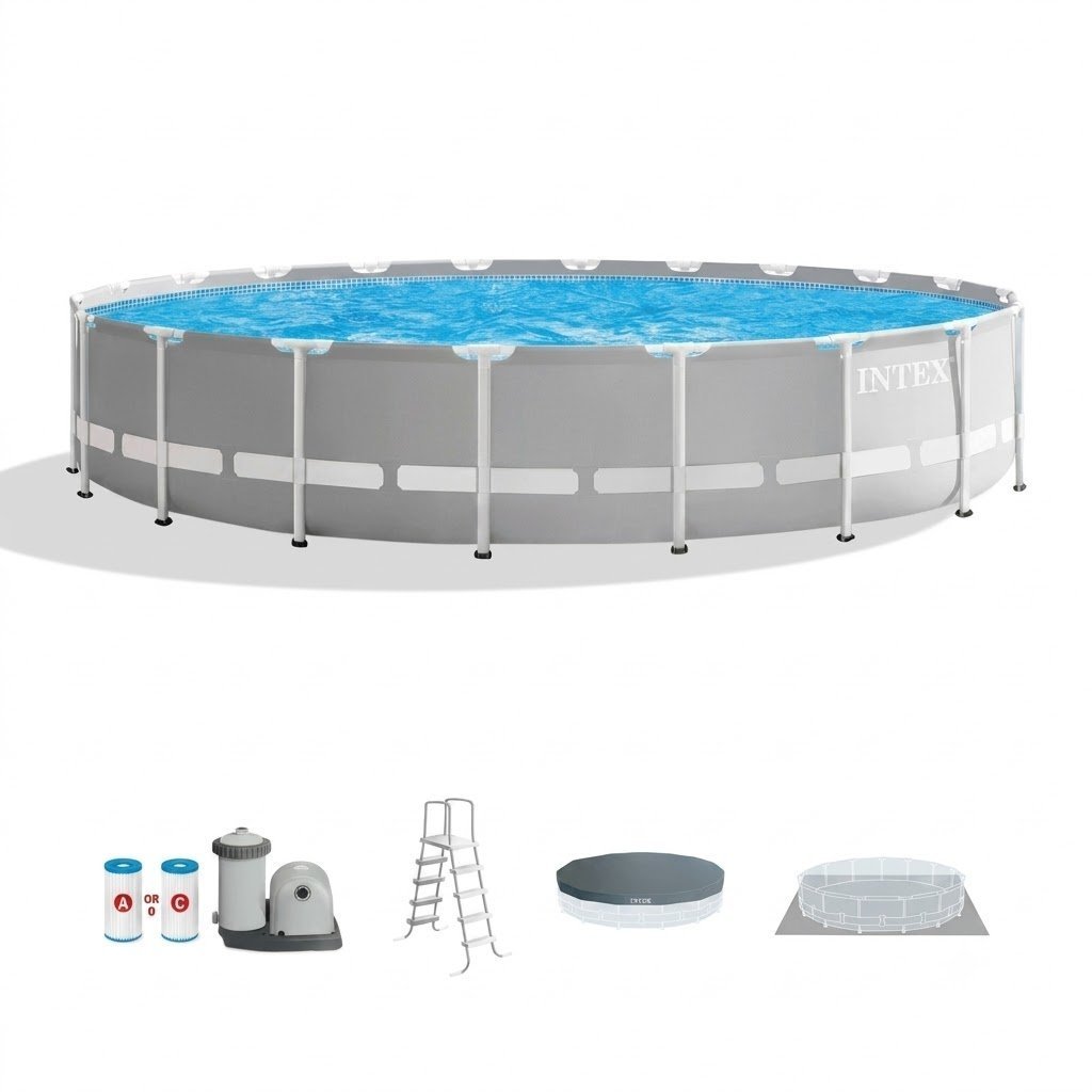 Intex Prism Frame™ 20′ x 52″ Above Ground Pool Set image 0