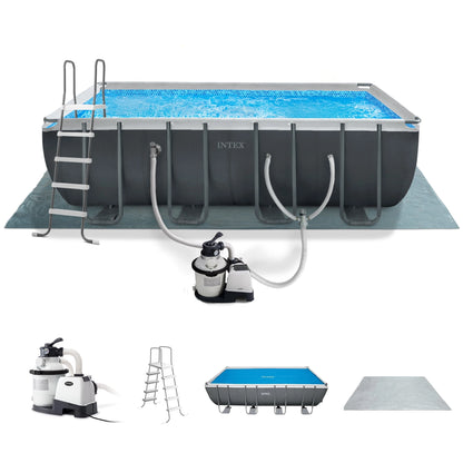 INTEX 18ft x 9ft x 52in Ultra XTR Above Ground Pool and Solar Pool Cover image 0