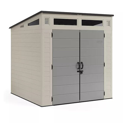 Suncast 7′ x 7′ Modernist Resin Outdoor Storage Shed image 0