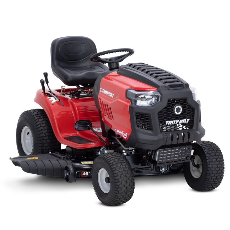 Troy-Bilt Bronco 46″ Gas Riding Lawn Mower with 547cc Engine and AutoDrive Transmission 4.1 stars out of 151 reviews (4.1) | image 0