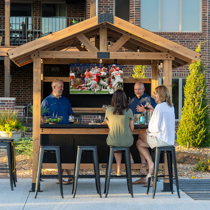 Backyard Discovery 9X6 Palisade Cedar & Steel Outdoor Bar image 11