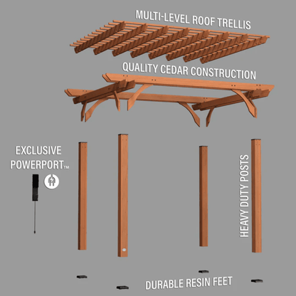 Backyard Discovery 12′ x 10′ Cedar Pergola image 5